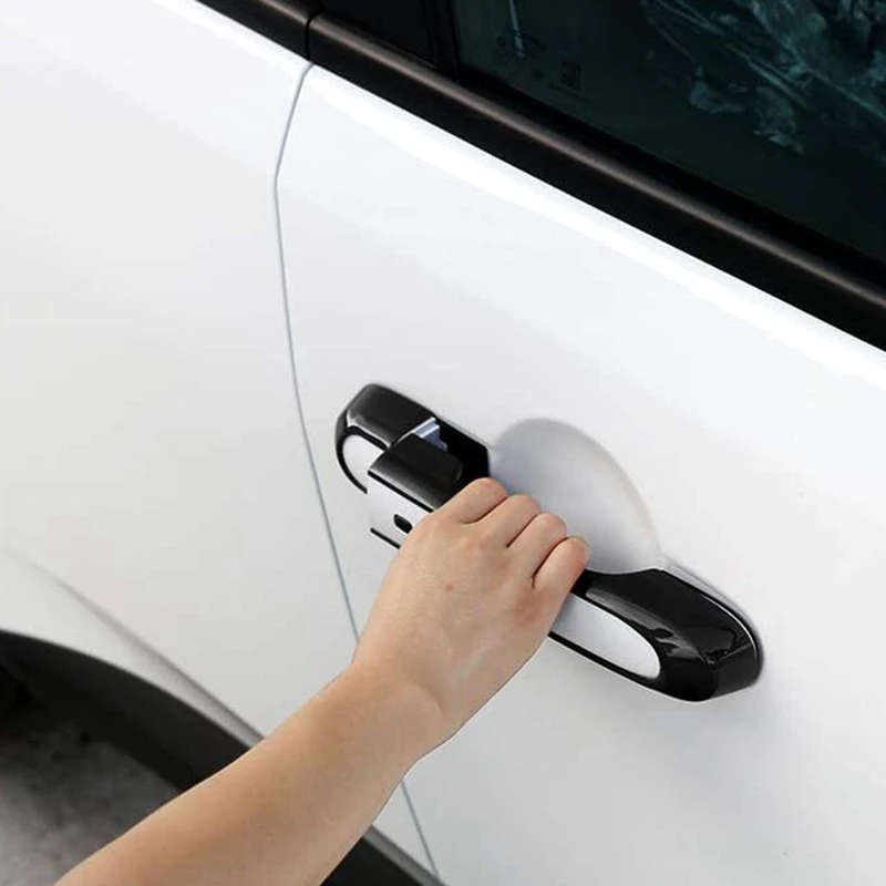 Exterior Door Handle Cover Inserts Trim Accessories for Jeep Renegade 2016-20 (Black)