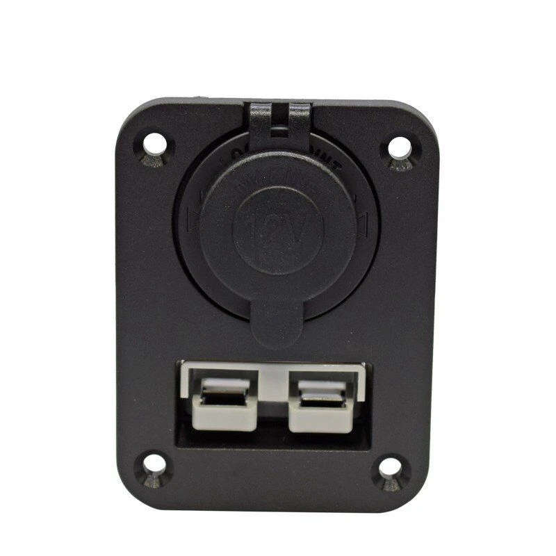 2X Anderson Plug C-Igarette Lighter Socket Charger Flush Mount Recessed Plate