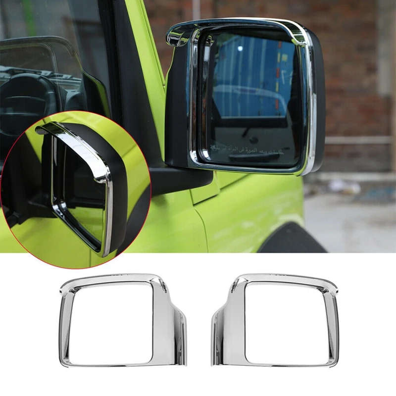 Rear View Mirror Rain Eyebrow Trim Frame Rearview Mirror Rain Brow Cover for Suzuki Jimny