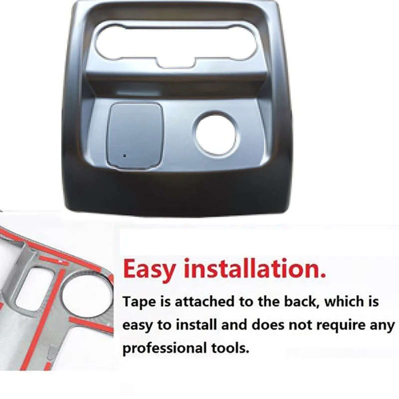 For Ford Ranger Everest Endeavor 2015+ Rear Armrest Air Outlet Vent Cover Trim Frame Anti Kick