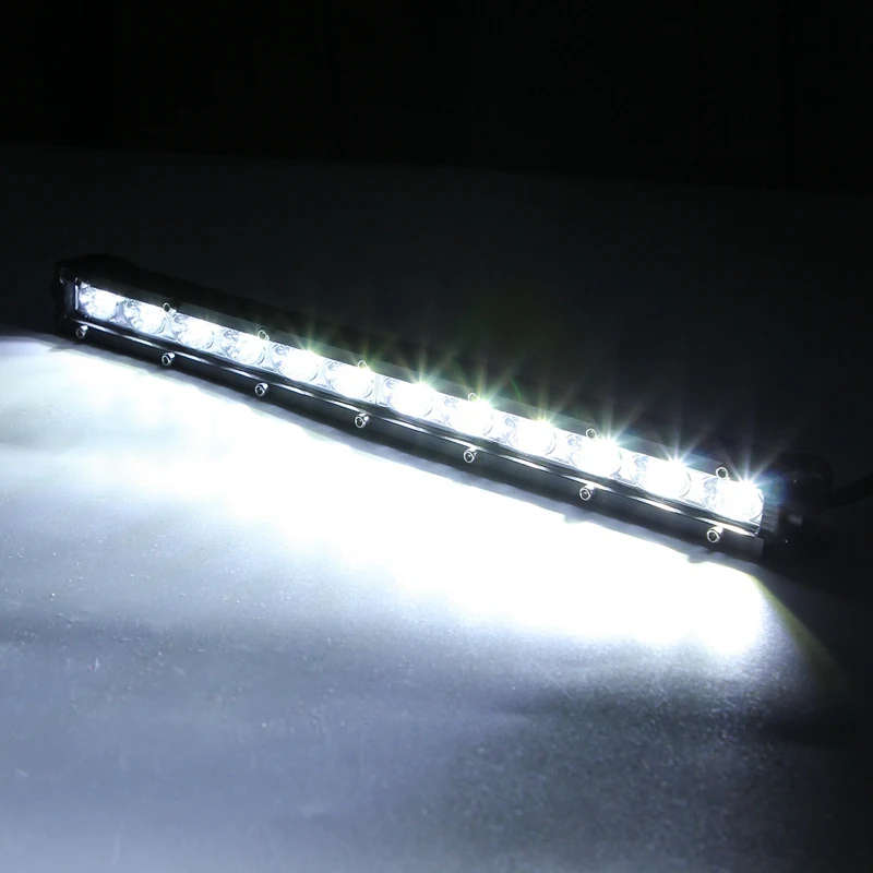 14in Ultra-Slim Single Row Off Road LED Light Bar 3600LM 36W Waterproof Spot Flood Combo Ligh