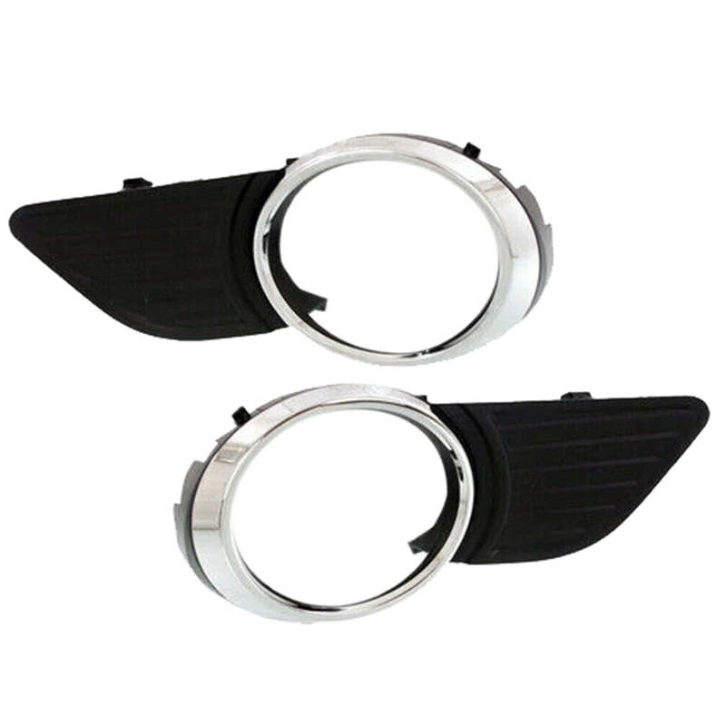 Chrome Trim Fog Light Grill Bumper Bezel Cover for Toyota Sienna Base/XLE/LE 2011-2017