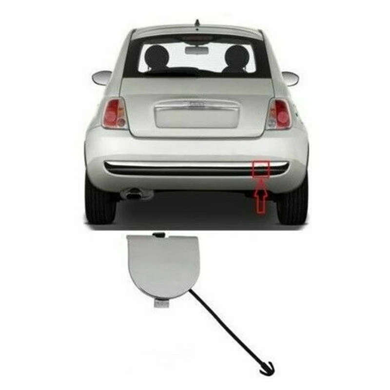 735455393 Rear Bumper Grille Tow Eye Cap Cover Fits for Fiat 500 2007-12