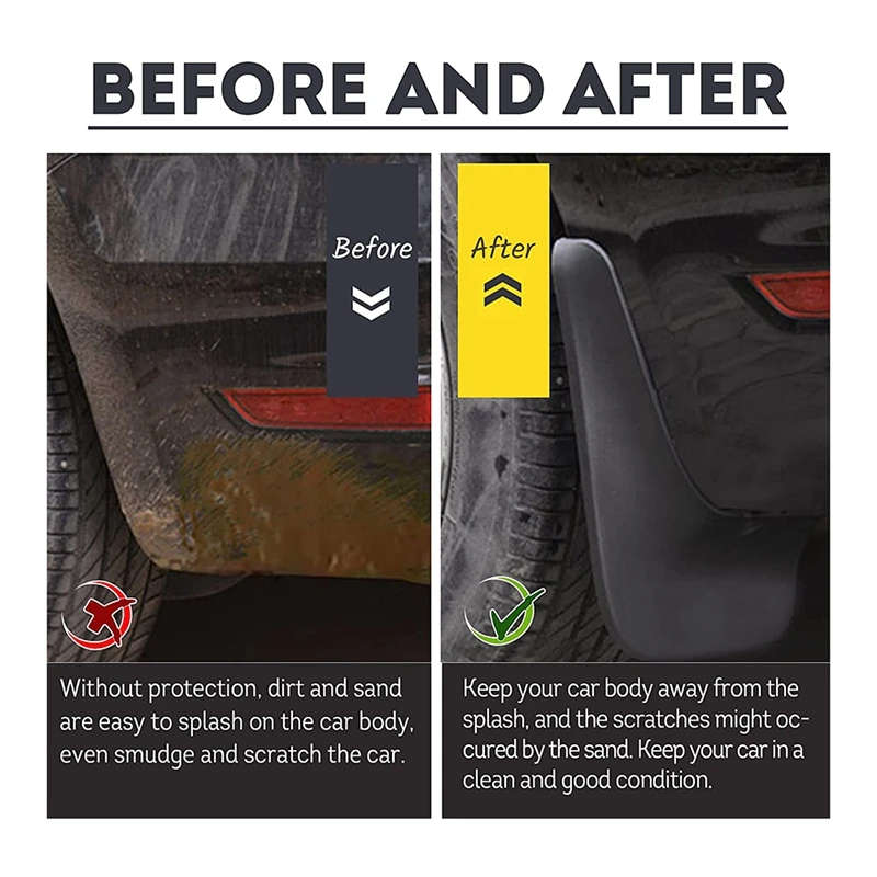 Car Mudguard Mud Flaps Splash Guards Fender for Atlas 2018 2019 2020 2021 Car Accessories