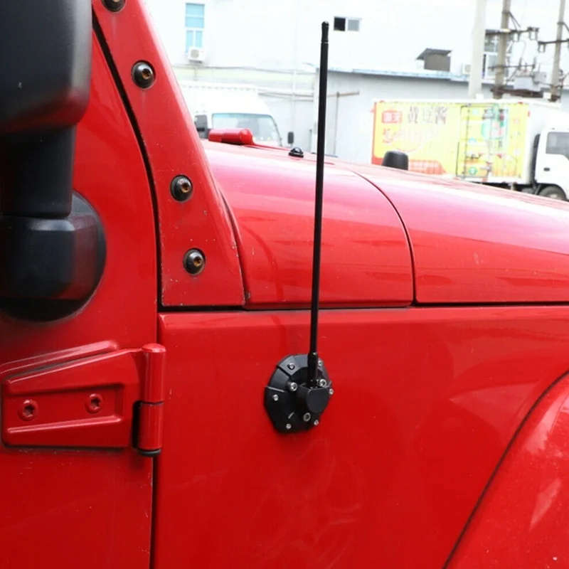 Protective Cover Antenna Base Cover for Jeep Wrangler JK JL JLU JT Rubicon Sahara Sport 2007-20