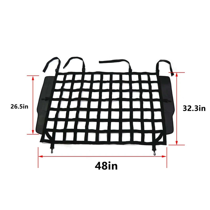 Car Cartaoo Vehicle Pet Barrier Rear Seat Isolation Mesh Cargo Net for Jeep Wrangler JK JL