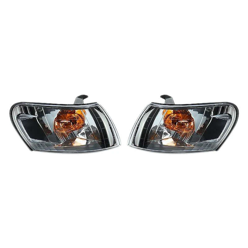 2PCS Car Front Corner Lamp Lights Lens Black for Toyota Corolla AE100 E100 AE101 1993-1997