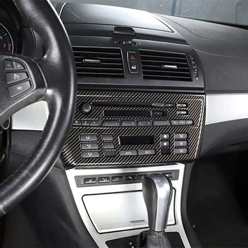 Car Central Control Panel CD Control Switch Panel Frame Radio Panel Auto Accessories for BMW- X3
