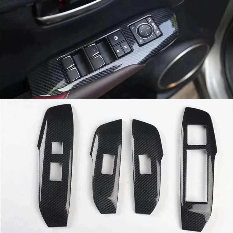4PCS Car Window Switch Panel Adjust Cover Trim Stickersfor LEXUS NX 300H 200T LHD