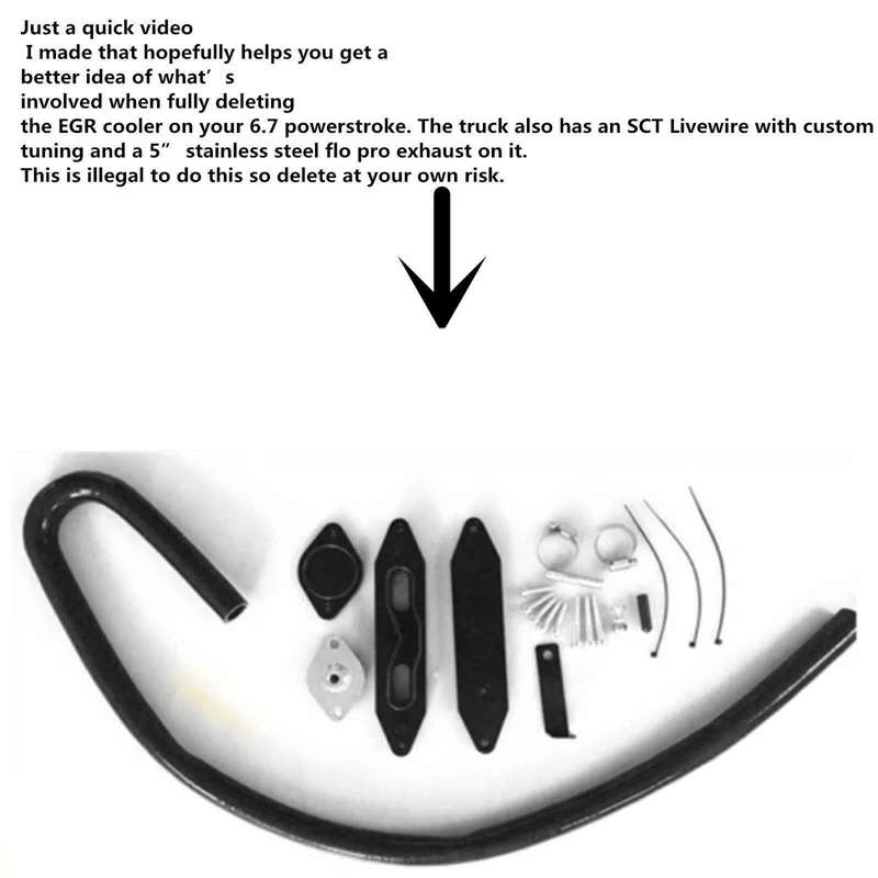 Car Exhaust Kit with Coolant Line for Ford 11-19 6.7L Powerstroke -Diesel BC3Z-18472-E