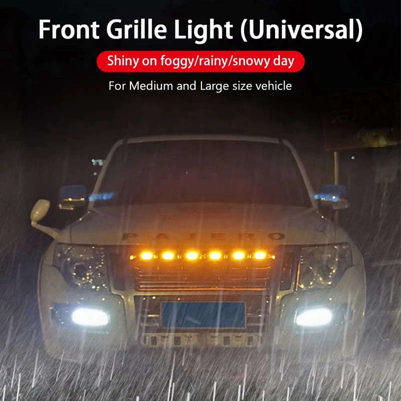 Car Front Bumper LED Grille Light Front Grille DRL Daytime Running Light for Toyota RAV4 Tacoma SUV