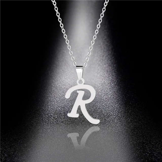 Genuine Letter ` R ` Pendant ONLY -  Stainless Steel  - DO NOT FADE