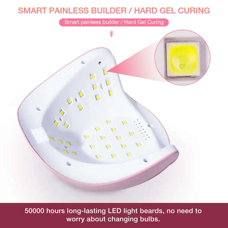 SUN M3-Nail Dryer, 180W UV Lamp with LCD Screen and 45 LEDs for Gel Polish Curing