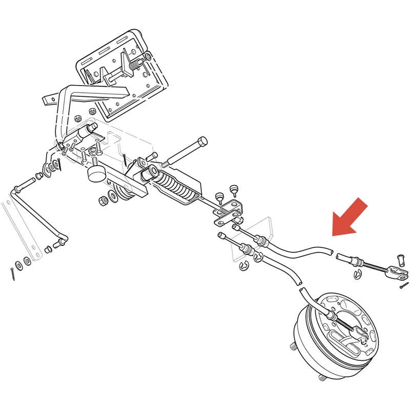 Brake Cable Set for Passengers and Drivers Compatible for EZGO (94+) TXT&Medalist Golf Cart Replaces
