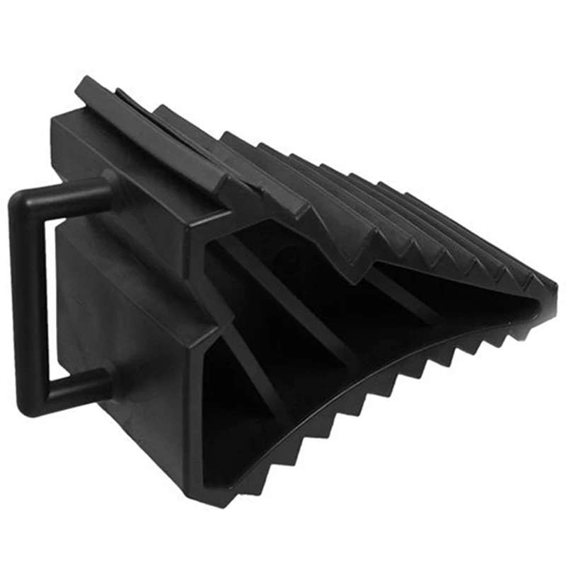 2 Pcs Antislip Vehicle Car Truck Wheel Tire Chock Stop Block Black