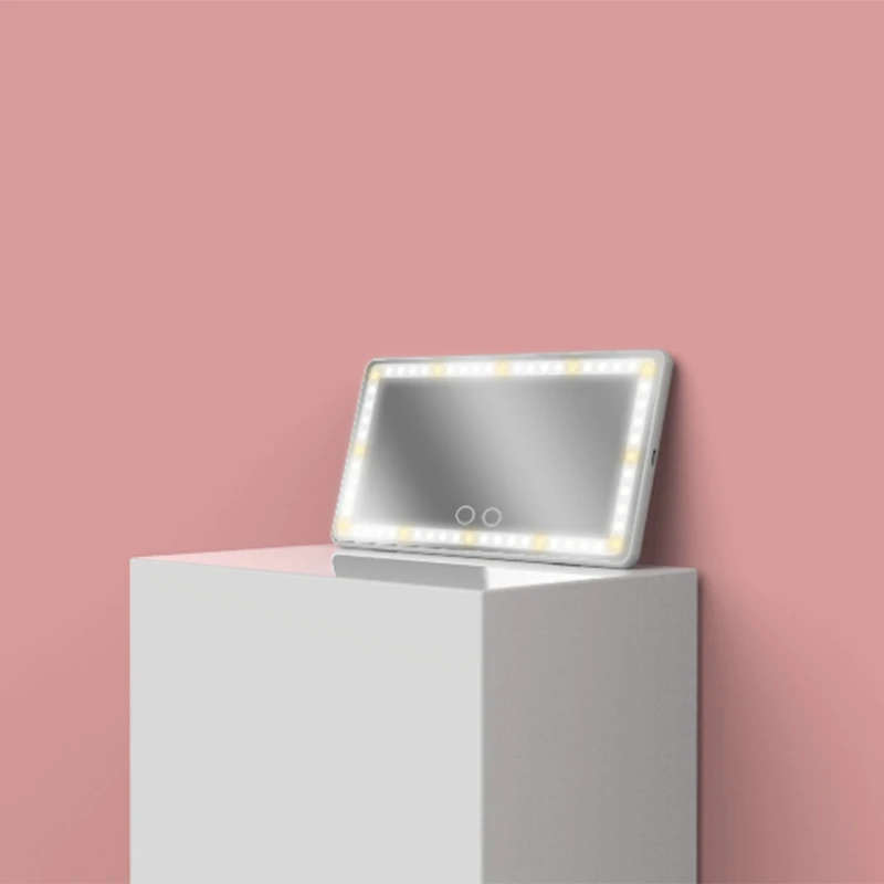 Car Sun Visor Mirror with LED Lights Automobile Makeup Mirror with Lights Cosmetic Mirror Clip