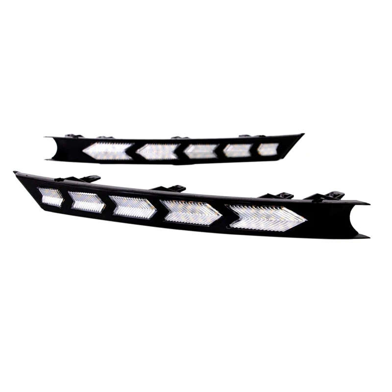 White/Amber Dynamic LED Daytime Running Lights, for Mazda CX-5 CX5 2017-21 Turn Signal Lamp