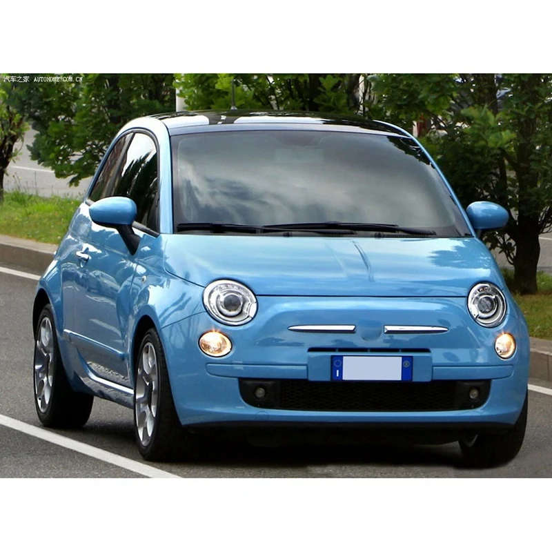 2X Chrome Car Front Bumper Upper Trim Moulding Styling Mouldings for Fiat 500 2007-2015