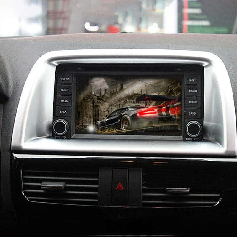 For Mazda Cx-5 Cx5 Cx5 2015 Abs Chrome Navigation Frame Cover Centre Console Trim