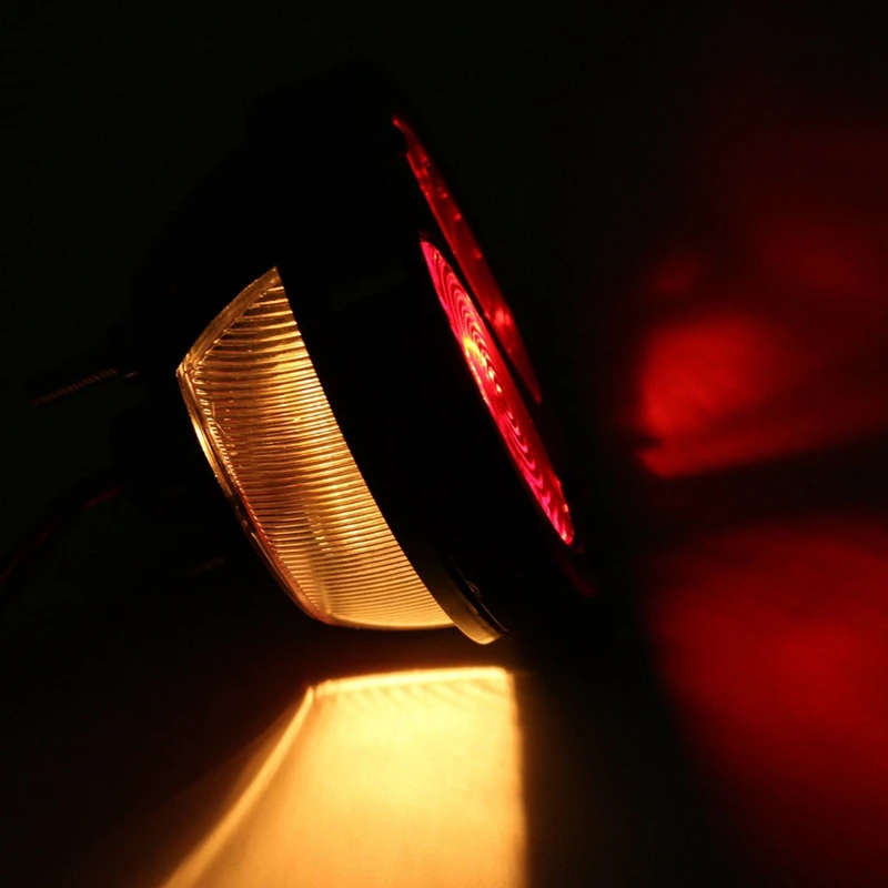 Universal Stop 12V Motorcycle Cafe Racer Retro Red Rear Tail Light Brake Taillight Stop Light Lamp