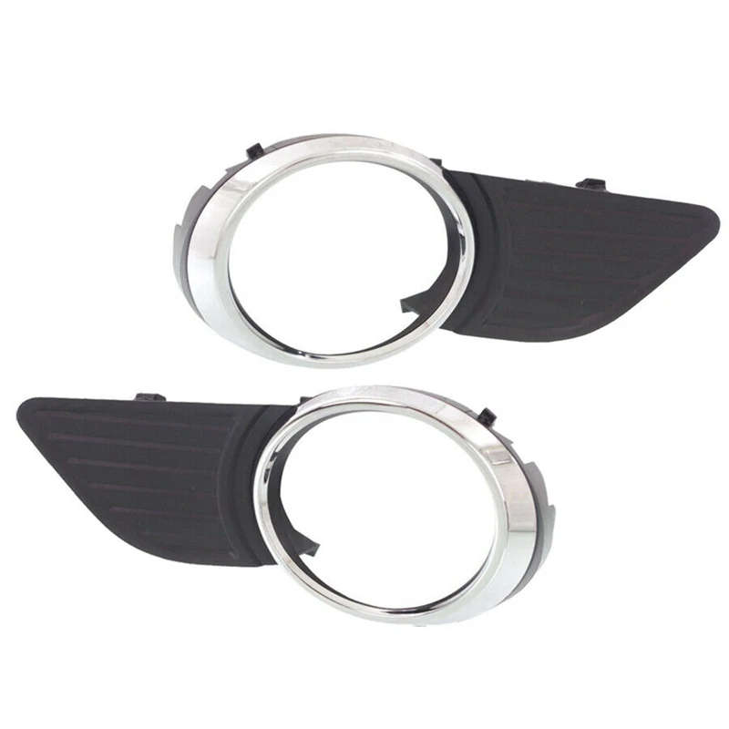 Chrome Trim Fog Light Grill Bumper Bezel Cover for Toyota Sienna Base/XLE/LE 2011-2017