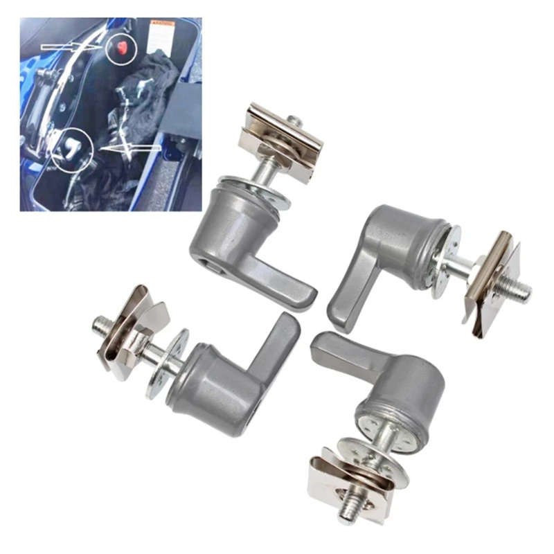 Motorcycle Saddlebag Lever Lock Bolts & Nuts Kit Mounting Set Universal for Touring Dyna CVO