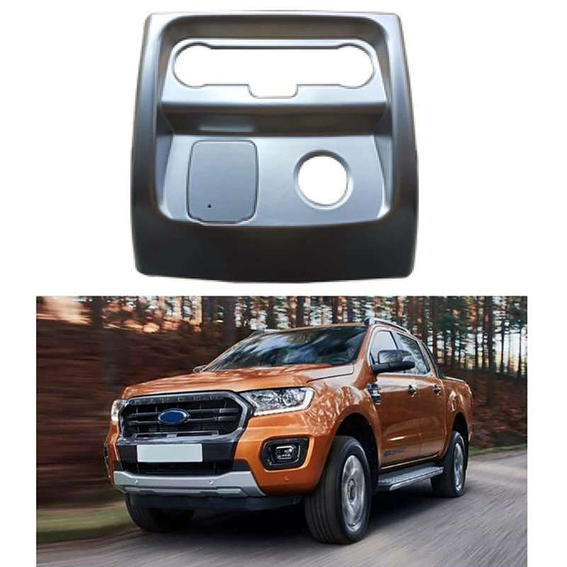 For Ford Ranger Everest Endeavor 2015+ Rear Armrest Air Outlet Vent Cover Trim Frame Anti Kick
