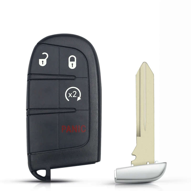 4 3+1 Buttons Remote Key Fob For Chrysler Dodge Jeep Cherokee RAM 1500 2500 3500 With Insert Blade