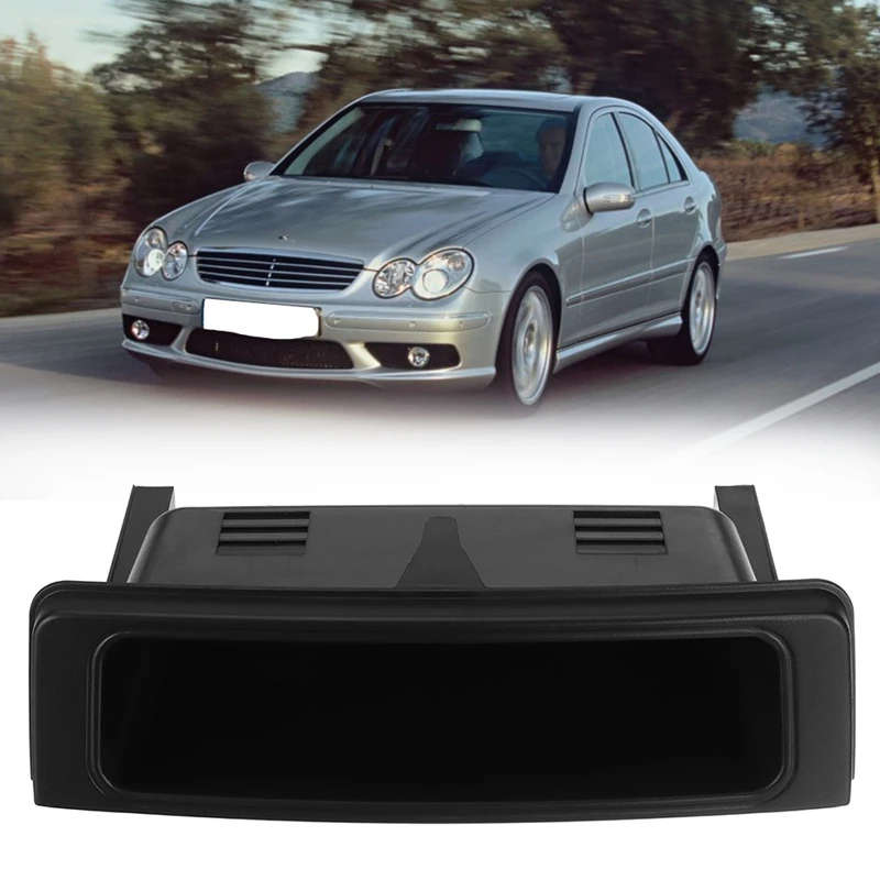 Black Car Front Centre Insert Console Storage Box Cover Trim for Mercedes Benz C-Class W203
