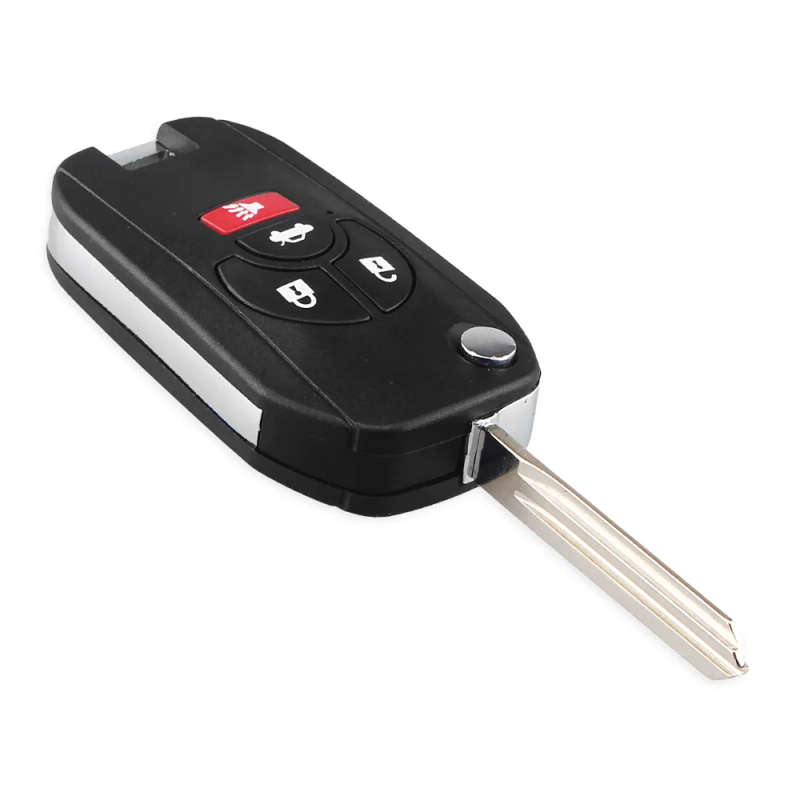 4 Buttons Uncut Blank Remote Flip Folding Key Shell Case Fob for Nissan Altima Maxima Sentra Versa