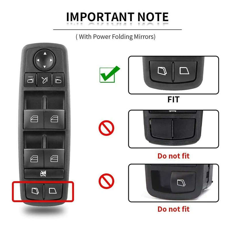Power Master Window Switch A2518300390 for Mercedes-Benz W164 W251 R320 R350 R500 GL320 GL350 GL450