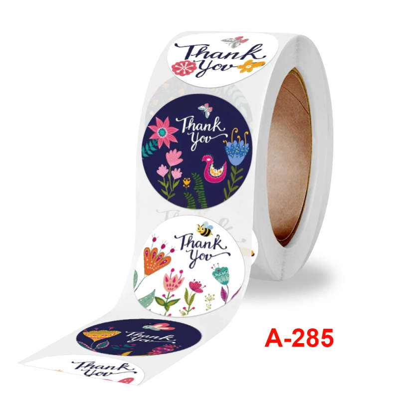 100pcs/roll Business Label Stickers Paper Cute Thank You Stickers