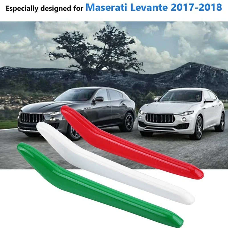3Pcs Car Grill Insert Trim for Maserati Levante 2017-2018