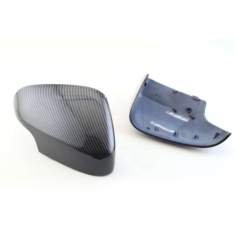 Pair Left & Right Carbon Fiber Side Rearview Mirror Cover Cap for Volvo C30 S60 S80 S40 V50 V70