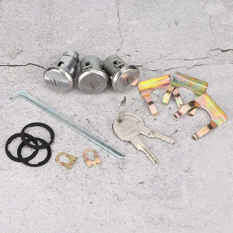 Door Trunk Key, Premium Cutlass Lock Set Door Trunk Key Kit 654394765282 for Chevelle