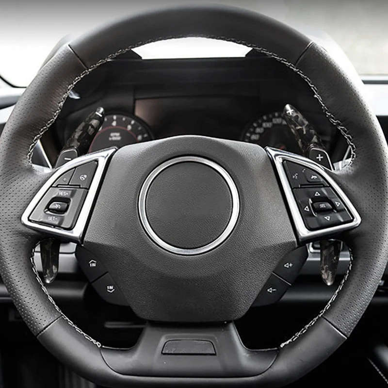 Carbon Fibre Car Steering Wheel Paddle Shifter Extension Shifter Forged for Chevrolet Camaro 2016-19