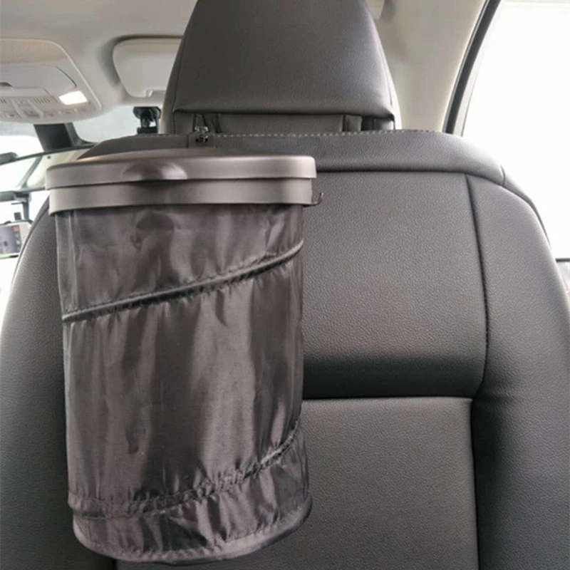 Car Garbage Bin Universal Car Foldable Hanging Type Folding Trash Garbage Storage Bin