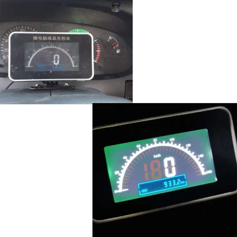 Car Truck 12V/24V 2 IN 1 Functions Digital Speedometer Speed Meter+Odometer Gauge