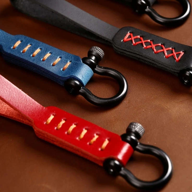 Car Keychain Leather Long Key Rope Ring