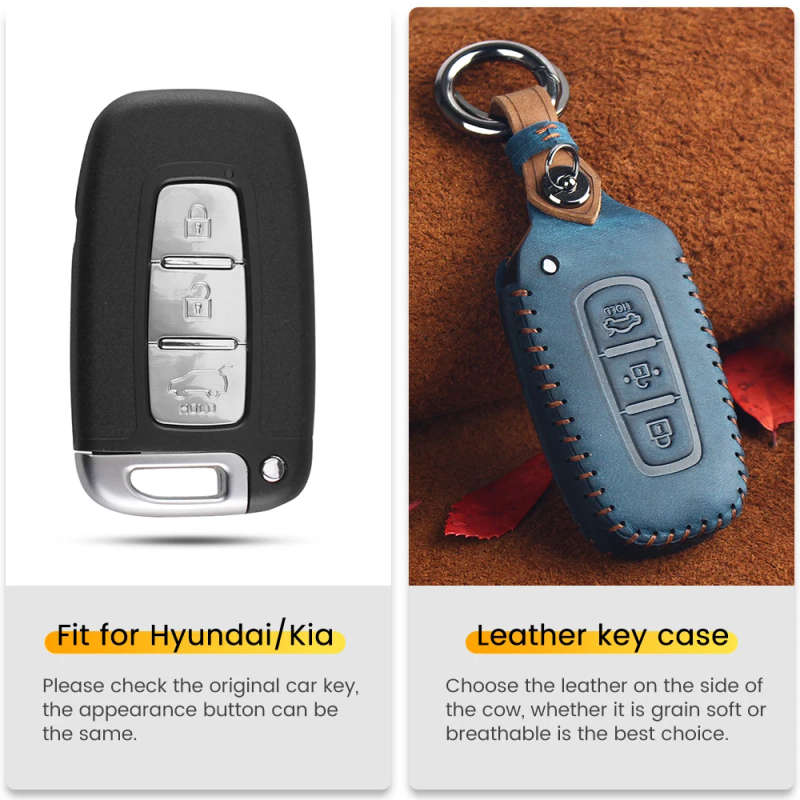 For Hyundai I30 I45 Ix35 Genesis Equus Veloster Sonata Elantra Smart Remote Car Key Case Cover