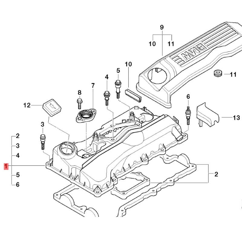 Top Cylinder Head Engine Rocker Valve Cover For BMW 3 Series X1