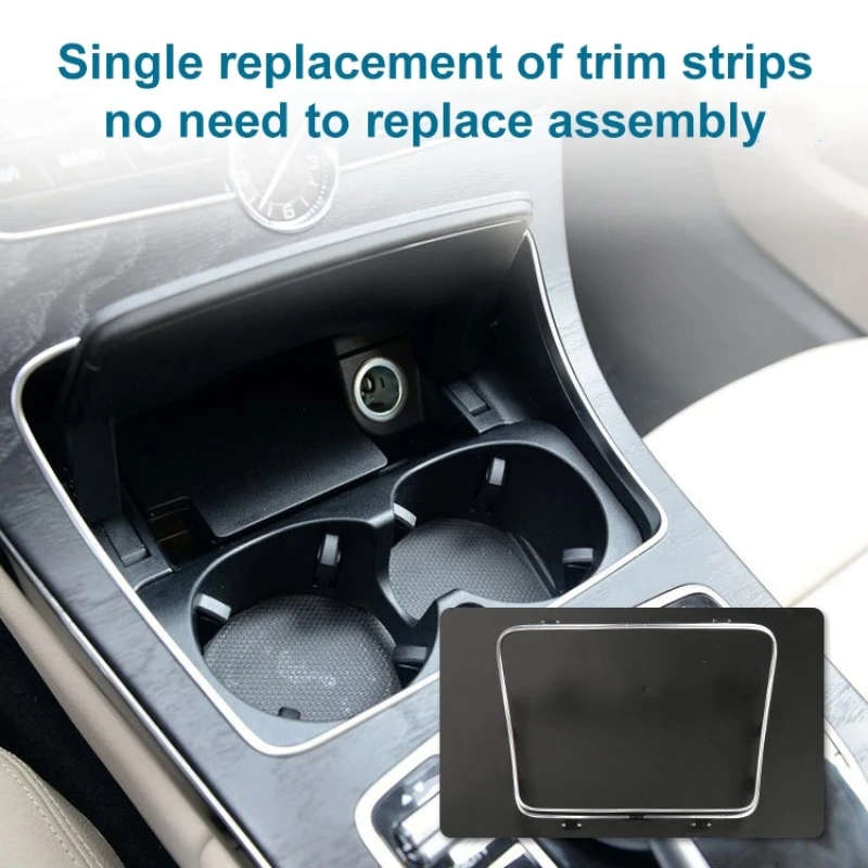 Car Cup Holder Electroplating Trim Decorative Frame for Mercedes-Benz C Class W205