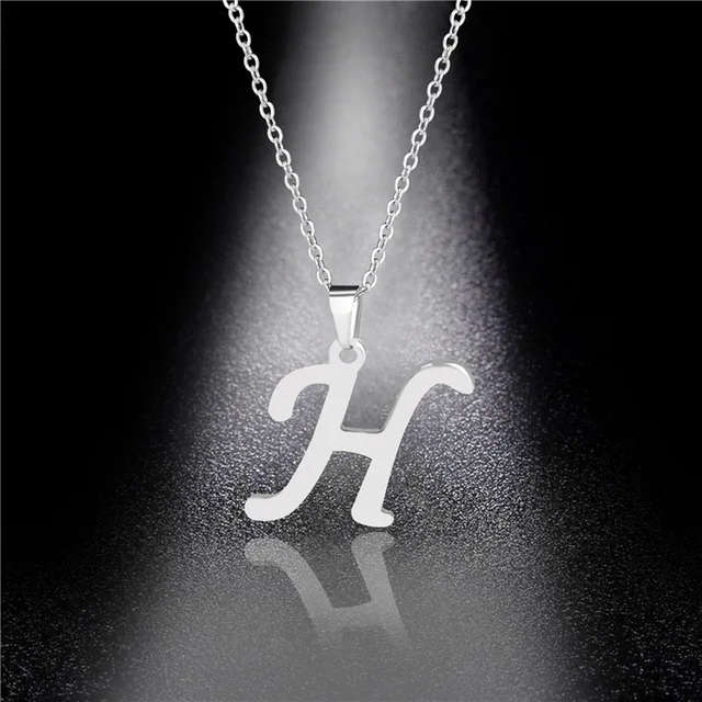 Genuine Letter ` H ` Pendant Stainless Steel  - DO NOT FADE
