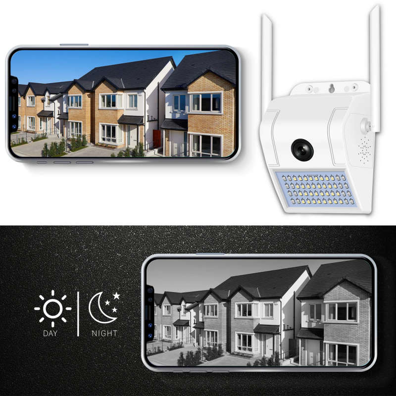 Wireless WiFi IP Camera Wall Lamp