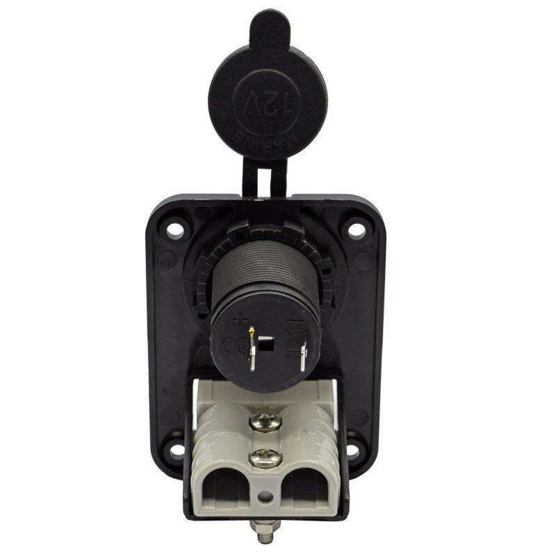 2X Anderson Plug C-Igarette Lighter Socket Charger Flush Mount Recessed Plate