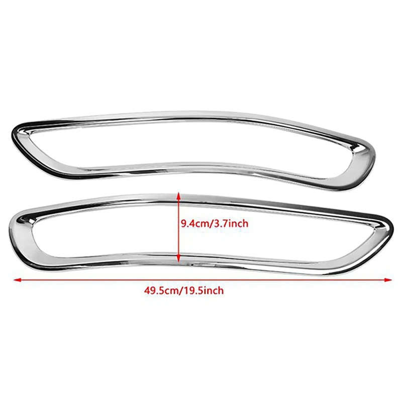 for Kia Sportage KX5 QL 2015-18 ABS Chrome Rear Reflector Fog Light Lamp Cover Trim Bezel Frame