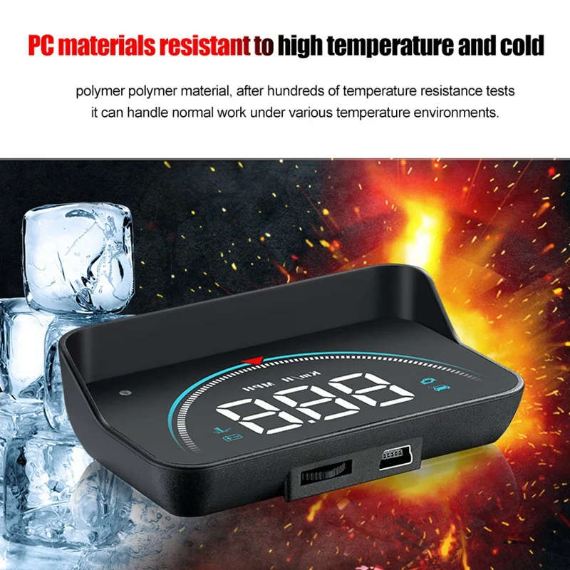 Car Speedometer Projector Windshield Auto Electronic Alarm Overspeed Warning System HUD OBD2