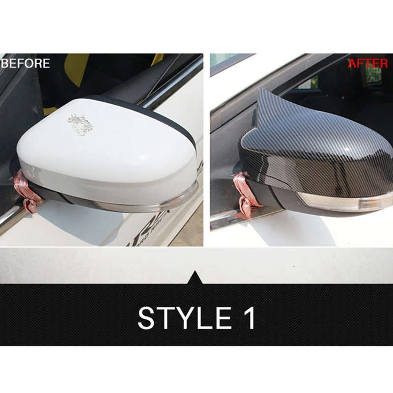 Car Rearview Mirror Cover for Ford Focus 3 - 3,5 2011-18 Side Wing Mirror Shell Carbon