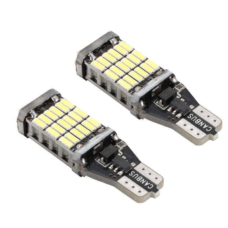 20X T15 W16W 45 SMD 4014 LED Car Reverse Back Light Bulbs 6000K White