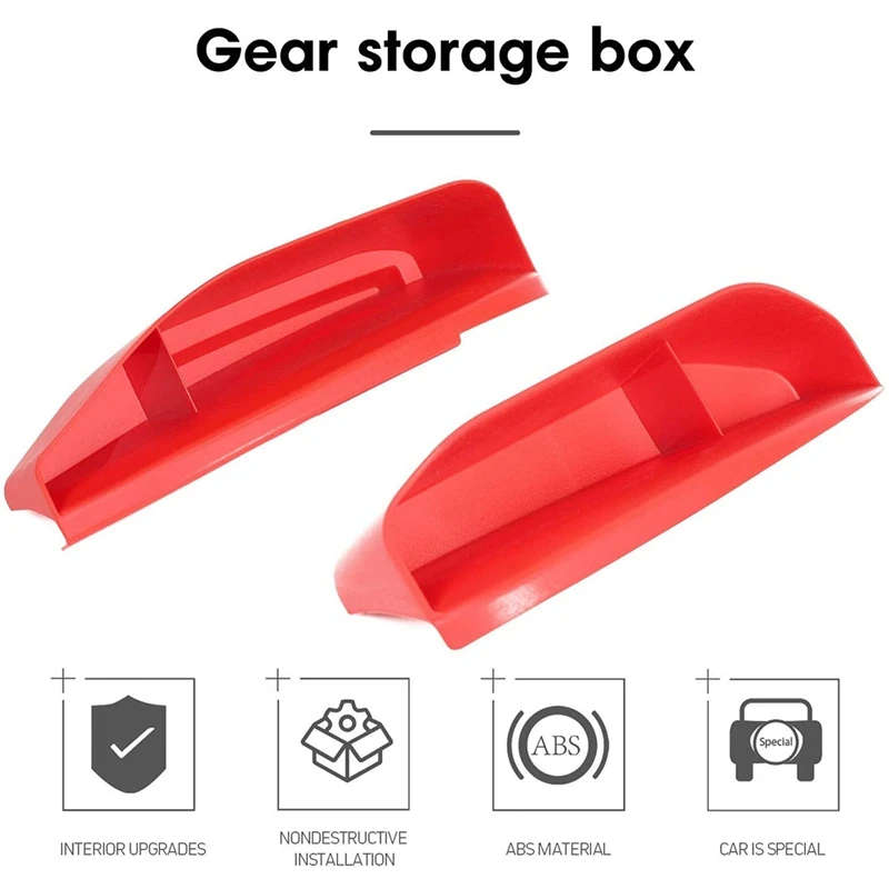 Gear Shifter Storage Box Center Console Organizer Tray Phone Storage for Jeep Wrangler JK 2011-2017